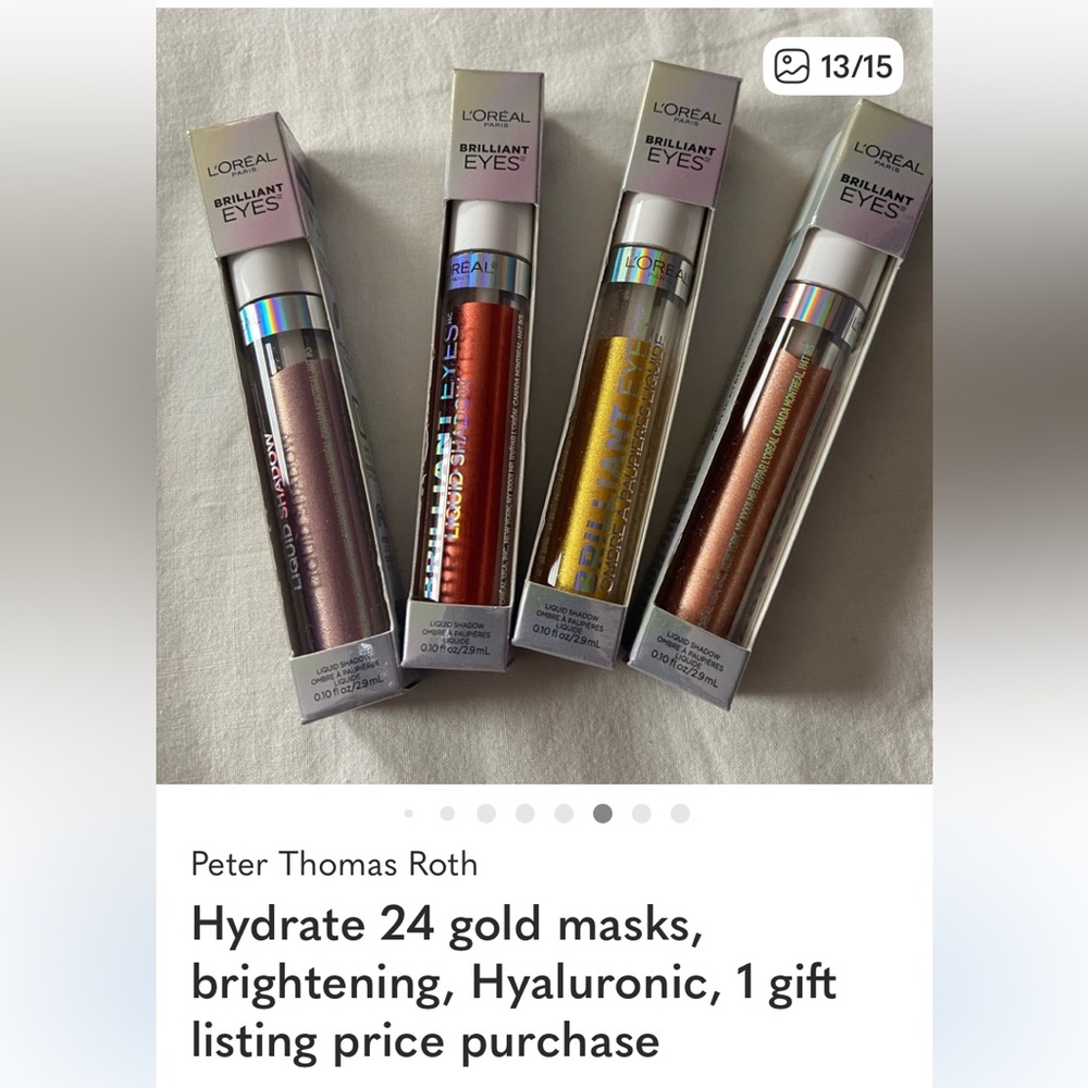 Peter ThomasRoth Hydrate 24 gold masks, brightening, Hyaluronic,1 gift 🎁 Free - Picture 10 of 14